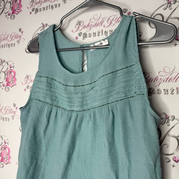 Mandee tank top crochet blue boho sea ocean beach flowy comfy bohemian beachy - Picture 2 of 8